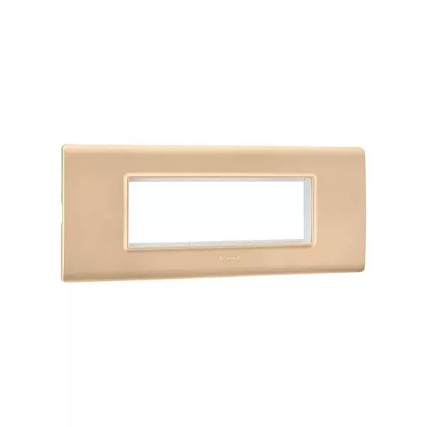 Legrand Cover Plate with Support Frame Allzy Golden 8 Module Horizontal, 6813 38 (Pack of 5)