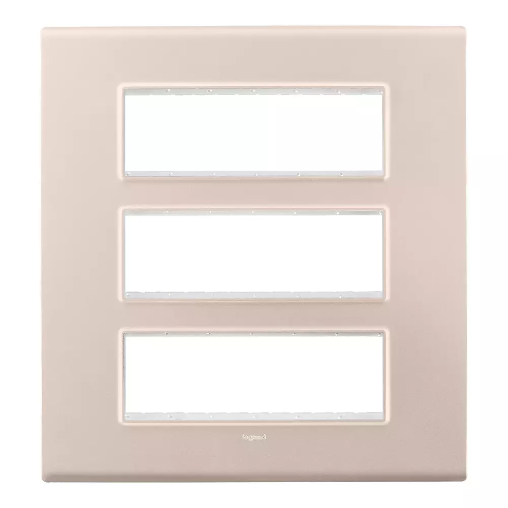 Legrand Cover Plate with Support Frame Allzy Rose Gold 18 Module, 6813 65 (Pack of 10)