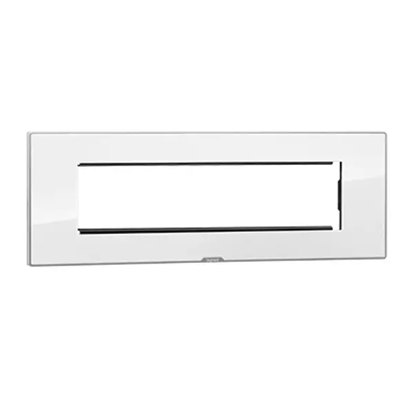 Legrand Cover Plate with Support Frame Myrius Ice White 6 Module, 6795 26