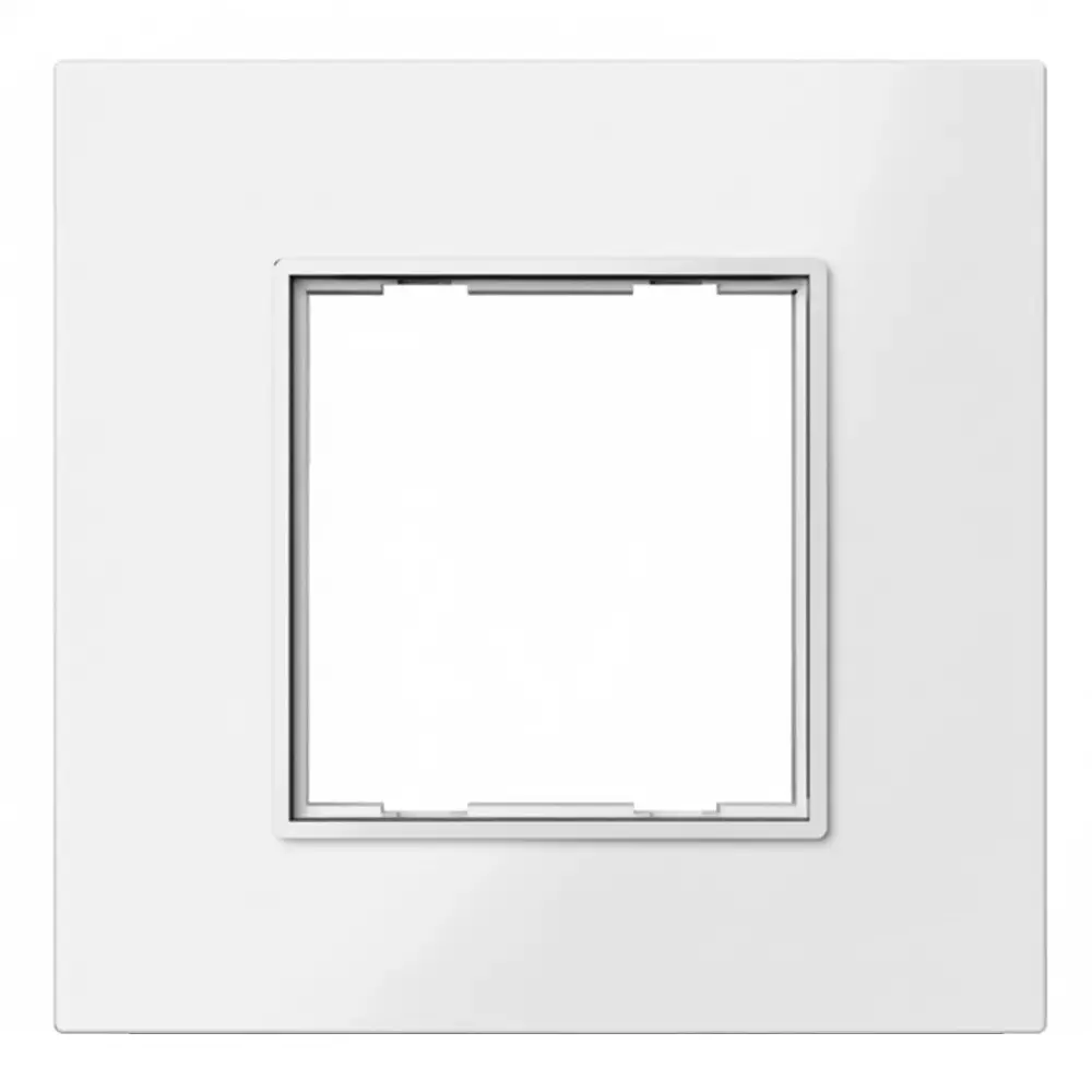 K9 Euro Cover Plate With Base Frame Silver Border Prism 2 Module White, 9522 (Pack of 10)