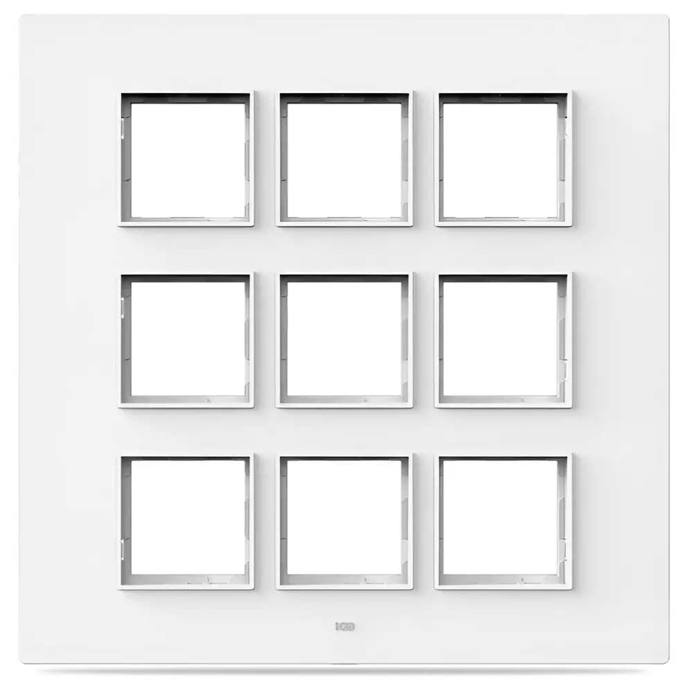 K9 Evoq Cover Plate With Base Frame Vogue 18 Module White, 9480 (Pack of 5)