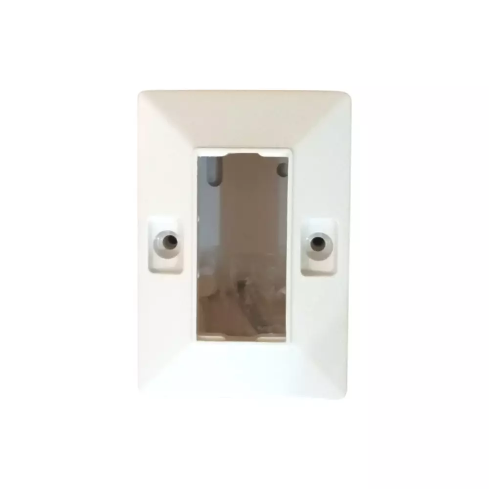 JAMSONS Surface Box with Plate 1 Module Vargin ABS White Color, JM-054 (Pack of 20)