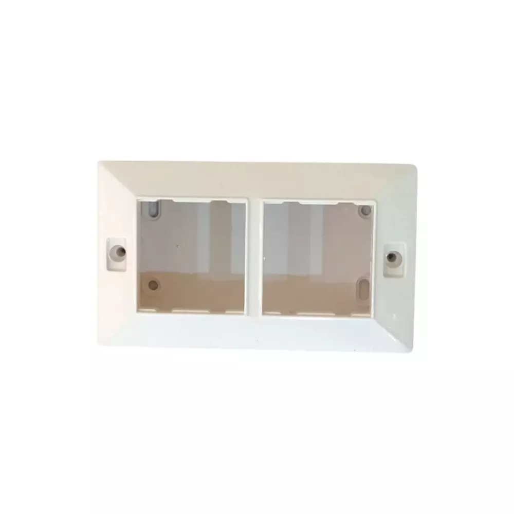 JAMSONS Surface Box with Plate 4 Module Vargin ABS Silver Line Color, JM-057 (Pack of 10)