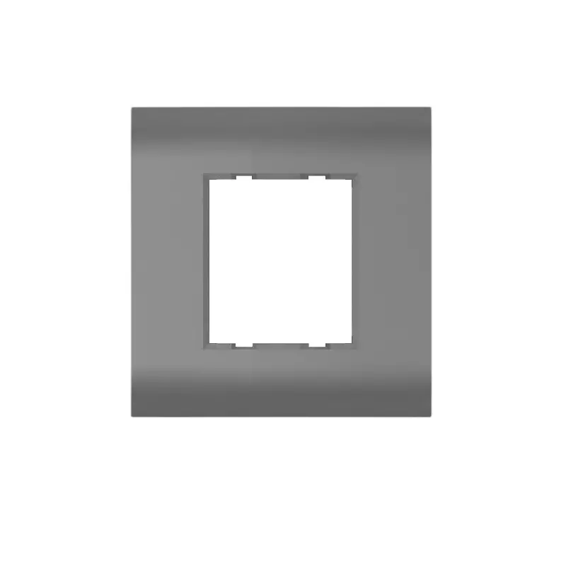 Anchor Regency Front Plate With Base Frame 2 Module Graphite Black PVC Plastic for Industrial and Home Use, 48202GB