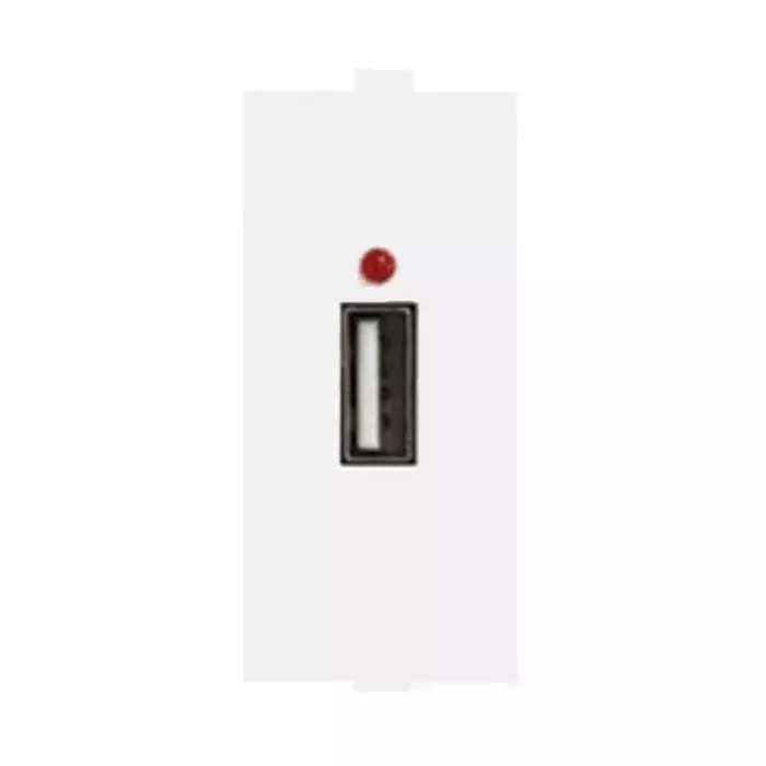 Anchor Roma Classic Usb-A Single Port Charger White 1 Module Single Port 2.1 A, 20462 (Pack of 20)