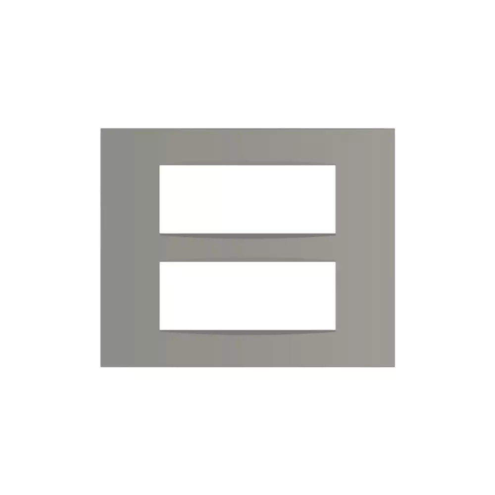 Norisys CUBE Series 12 Module Vector Cover Plate with Frame Quartz Gray, C5412 .02