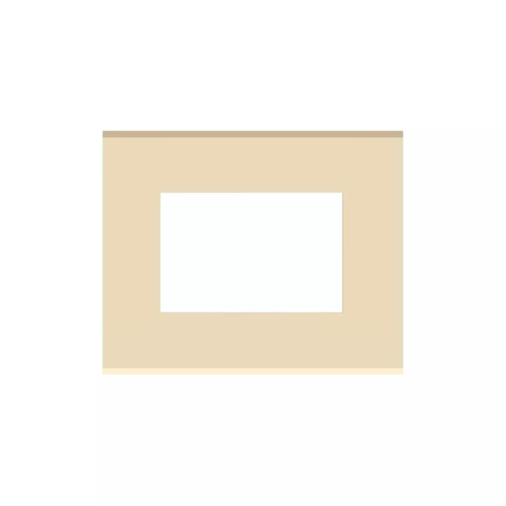 Norisys CUBE Series 3 Module Flat'5 Plate with Frame Matt Gold, C6403 .16