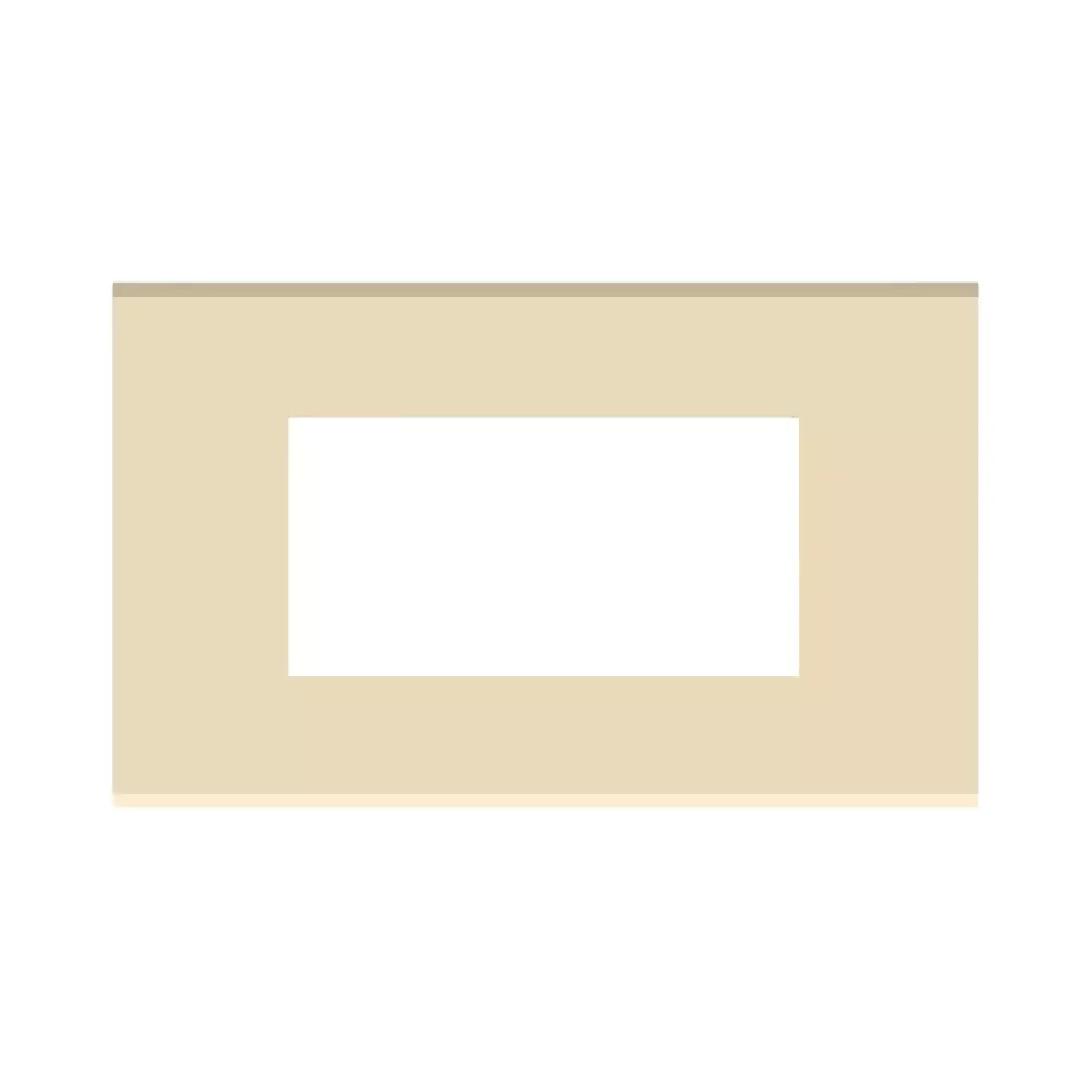 Norisys CUBE Series 4 Module Flat'5 Plate with Frame Matt Gold, C6404 .16