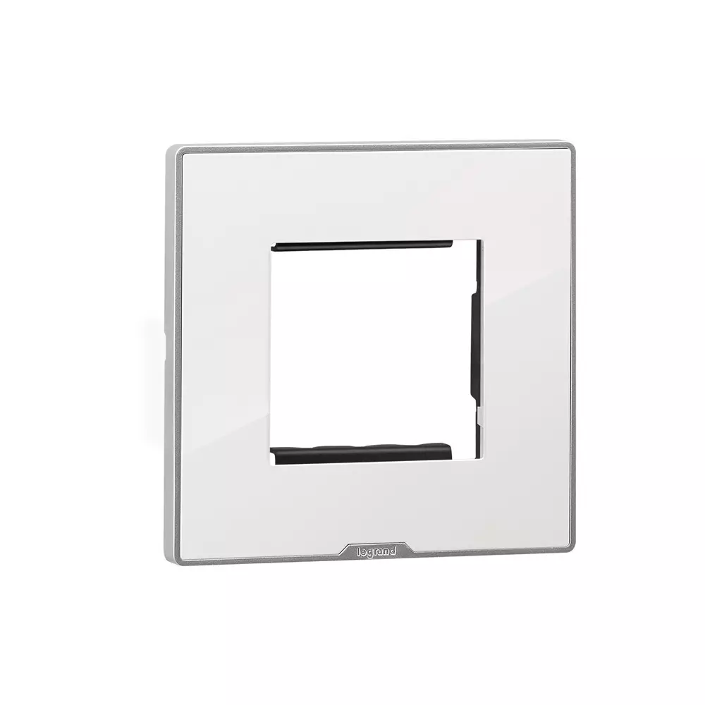 Legrand Cover Plate with Support Frame Myrius Ice White 2 Module, 6795 22