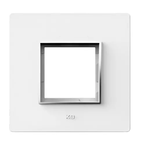 K9 Evoq Cover Plate With Base Frame Stella Chrome 2 Module White, 9462 (Pack of 10)