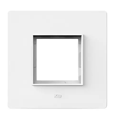 K9 Evoq Cover Plate With Base Frame Vogue 2 Module White, 9472 (Pack of 10)