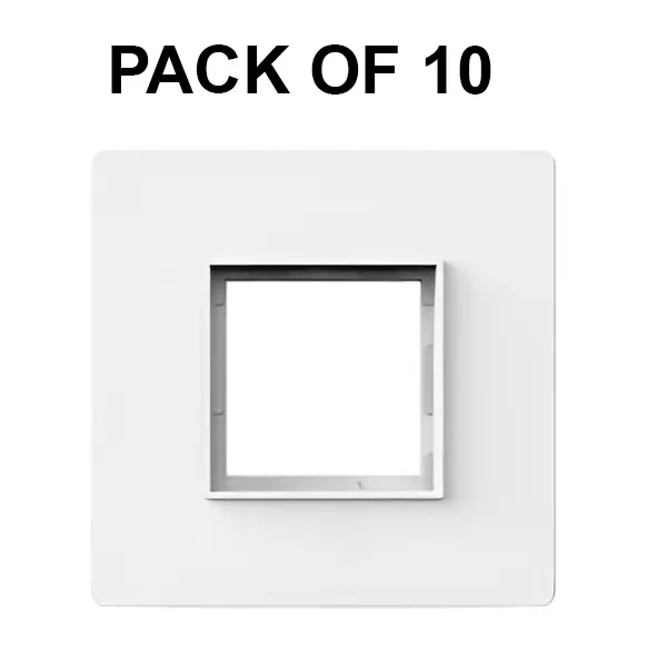 K9 Evoq Cover Plate With Base Frame Vogue 2 Module White, 9472 (Pack of 10)