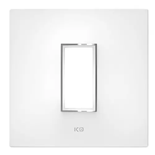 K9 Evoq Cover Plate With Base Frame Ultra Chrome 1 Module White, 9311 (Pack of 10)