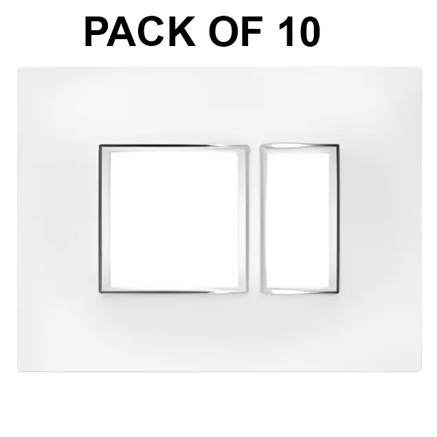 K9 Evoq Cover Plate With Base Frame Ultra Chrome 3 Module White, 9313 (Pack of 10)