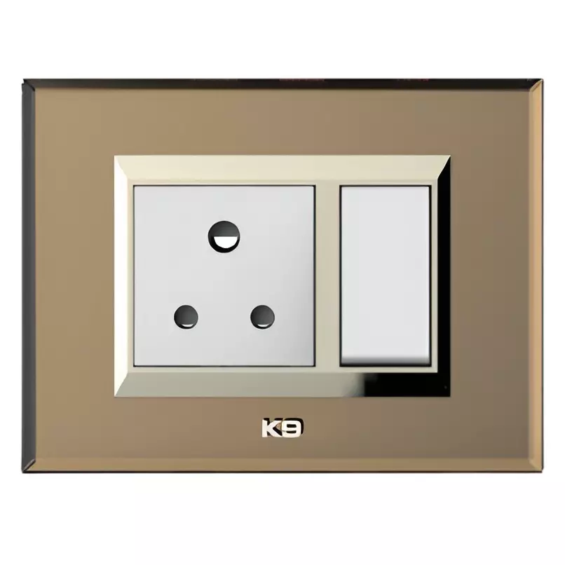 K9 Evoq Cover Plate Glassik 1 Module Bronze Frosty Mirror, BM-9401 (Pack of 10)