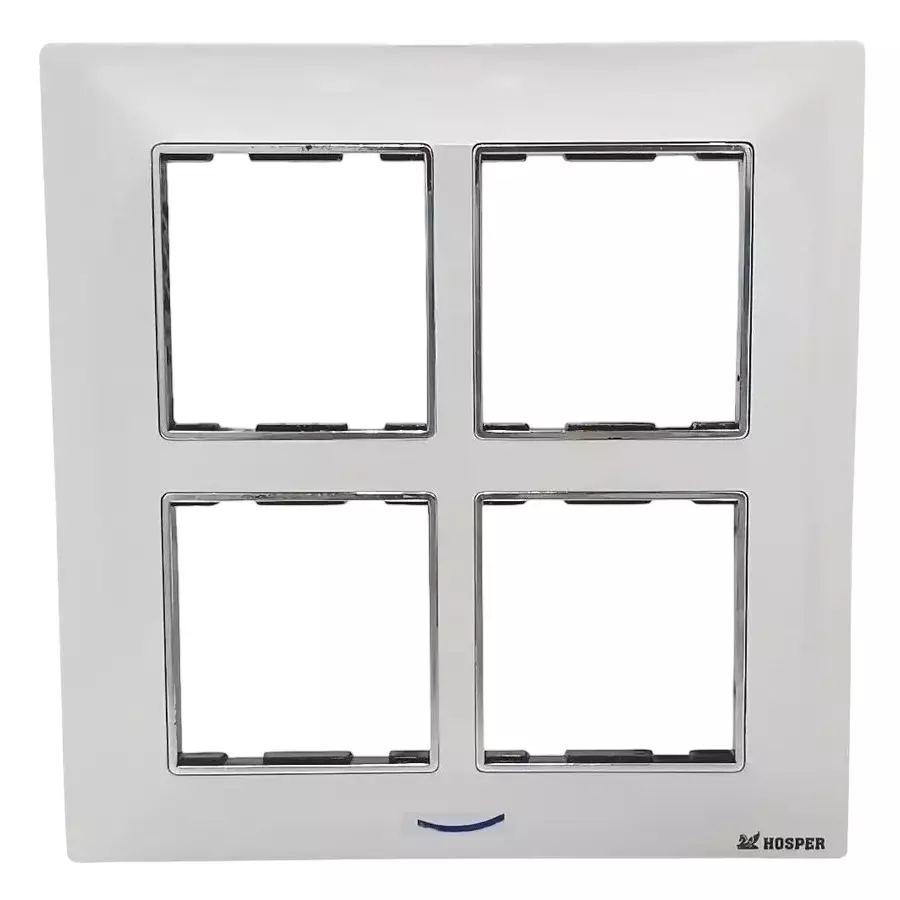 HOSPER Universal Series Indicator Modular Plate Square White 8 Module 5x5 inch, RI06