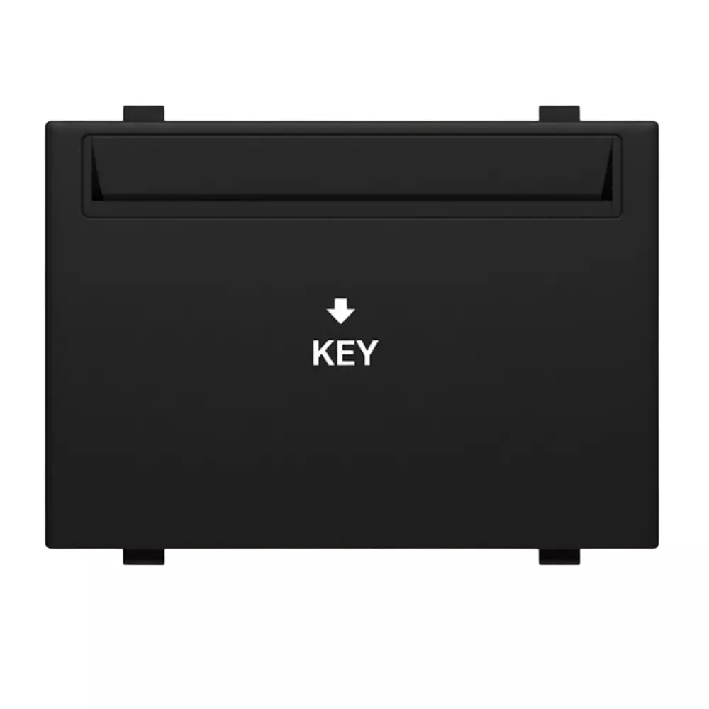 Anchor Rider Key Card Unit Without Card 2 Module 20 A Graphite Black PVC Plastic for Industrial and Home Use, 47220GB