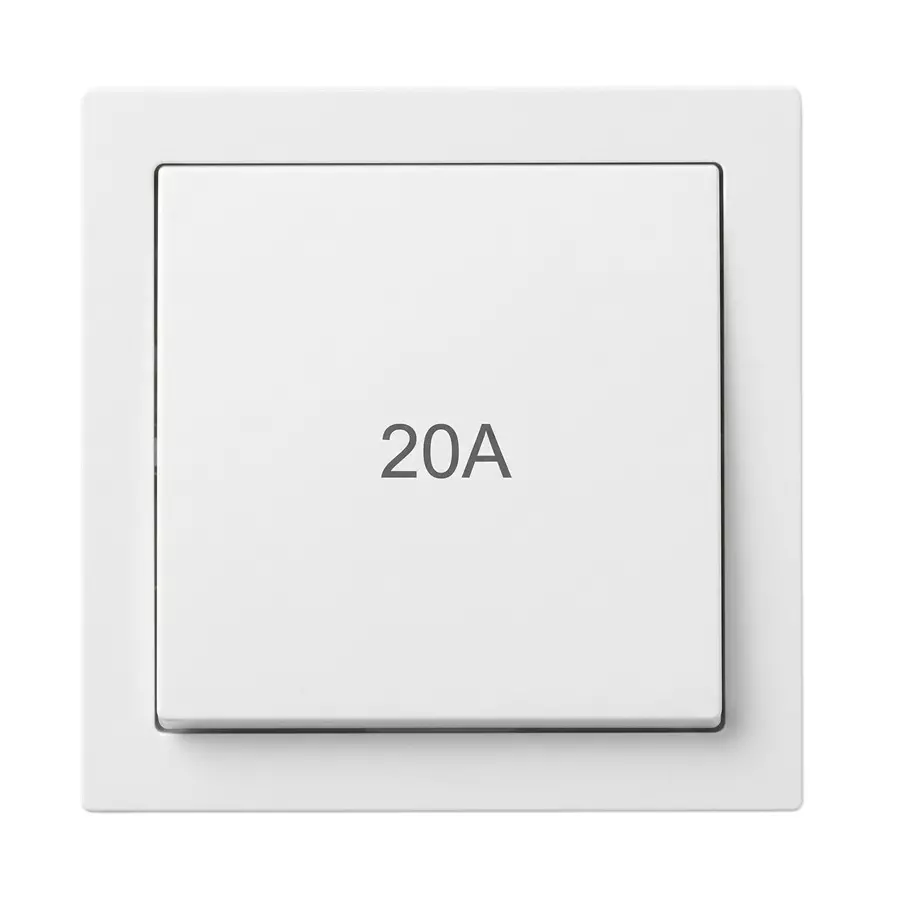 AP Magic Series Switch Polycarbonate 2 Module 20 A 1-Way White, M033 (Pack of 10 Pcs)