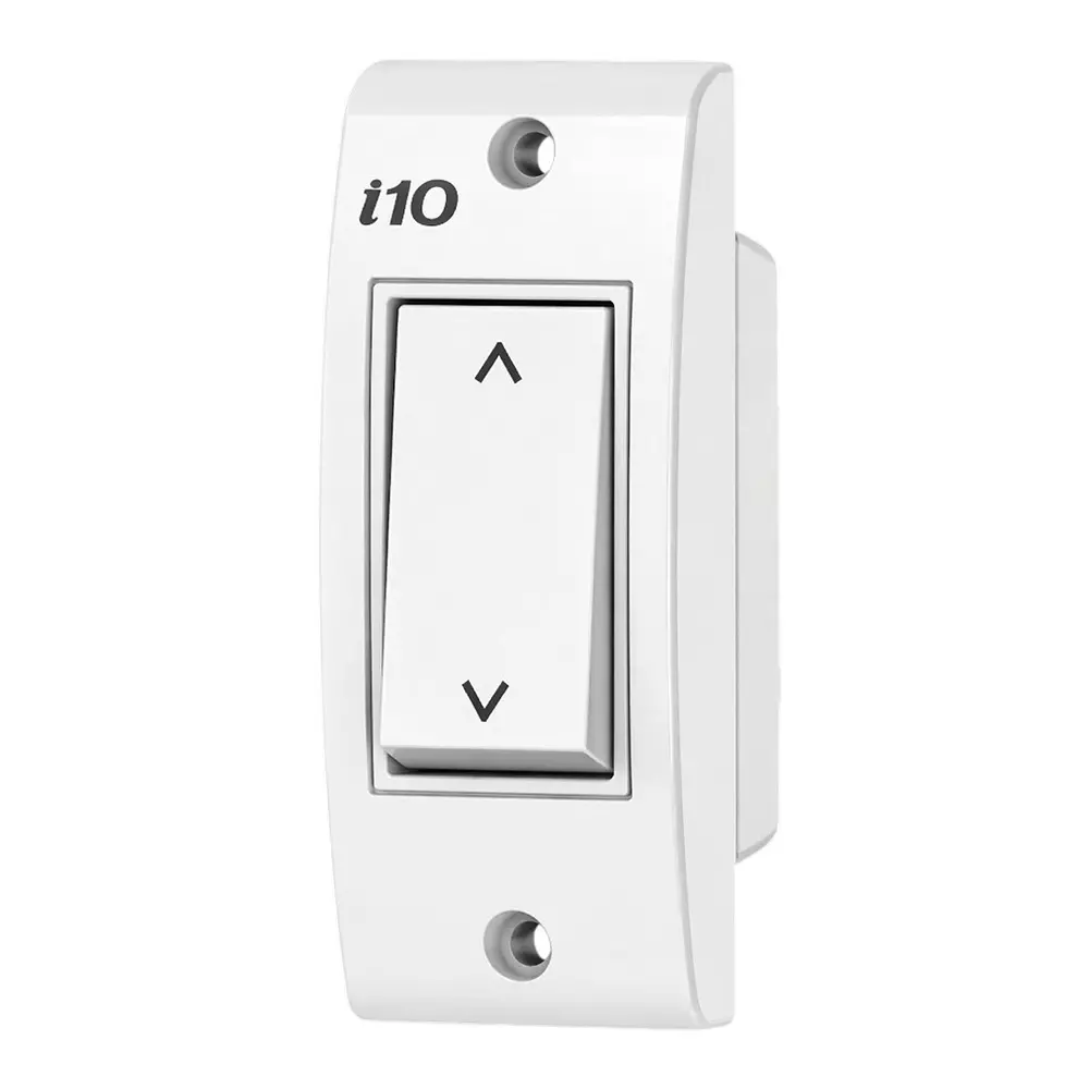 AP i10 Urea Series P-1 Switch Polycarbonate 1 Module 6 A 2-Way White, i102 (Pack of 20 Pcs)