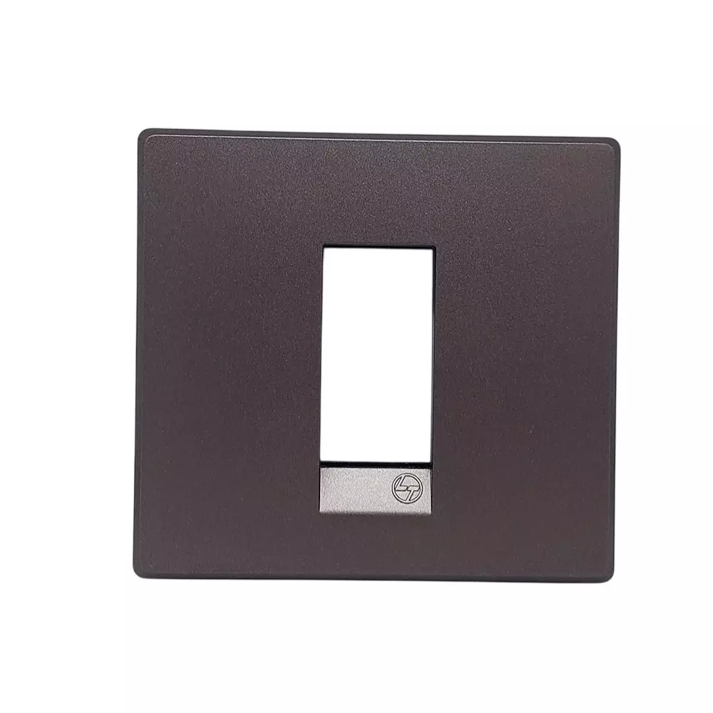 L&T [ Lauritz Knudsen ] Englaze Plastic Cover Plate With Plastic Grid Frame Champagne Gold Color 1 Module, CB92101FC01