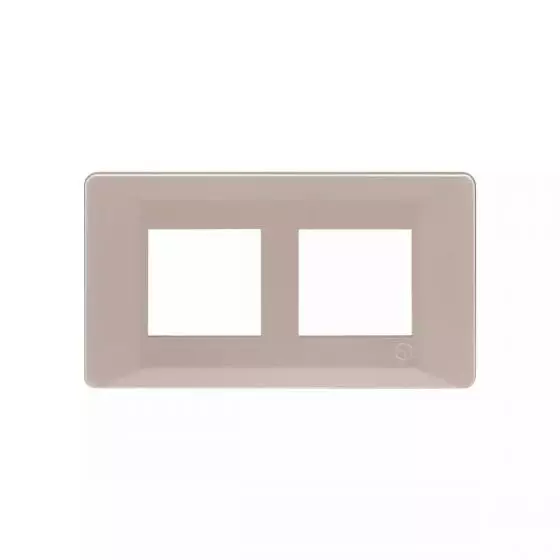 L&T [ Lauritz Knudsen ] Entice Cover Plate Without Grid Frame Vibrant Shade Rose Gold Color 4 Module, CB91104FL11