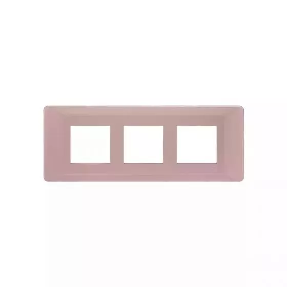 L&T [ Lauritz Knudsen ] Entice Cover Plate Without Grid Frame Vibrant Shade Rose Gold Color 6 Module, CB91106FL11