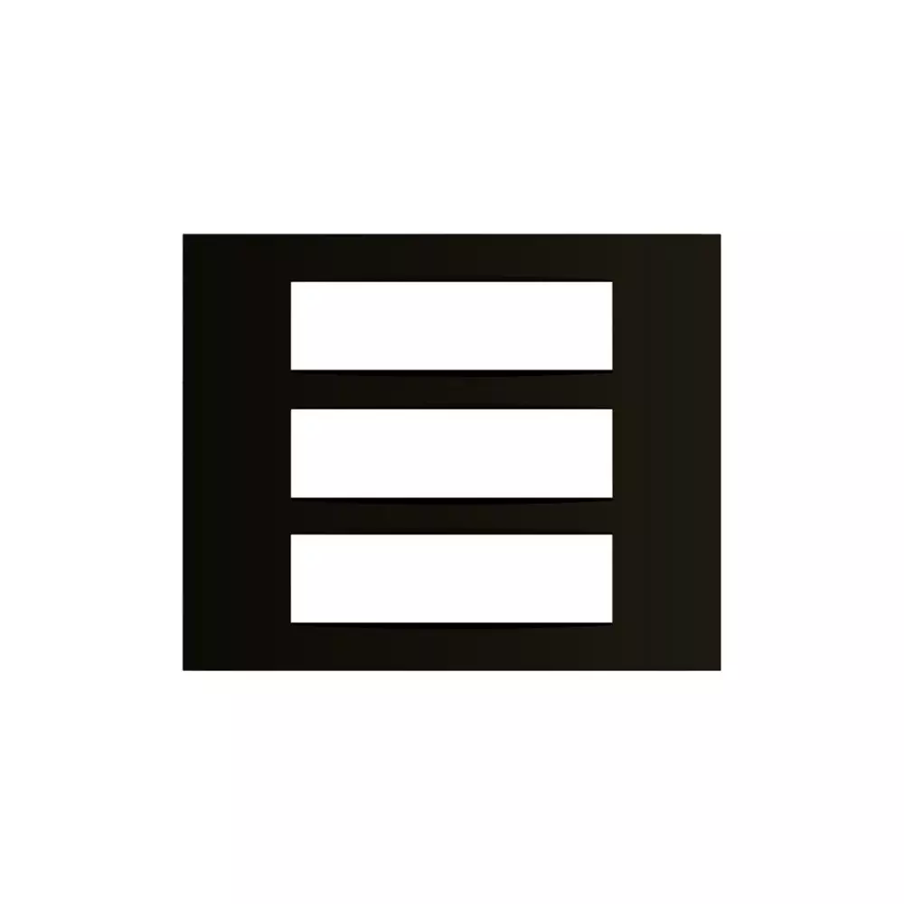 Norisys CUBE Series 21 Module Vector Cover Plate with Frame Charcoal Black, C5421 .17