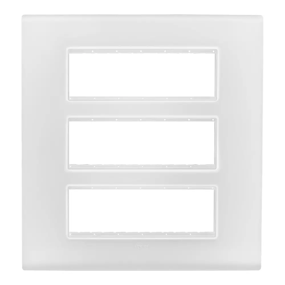 Legrand Cover Plate with Support Frame Allzy White 18 Module, 6813 10 (Pack of 10)