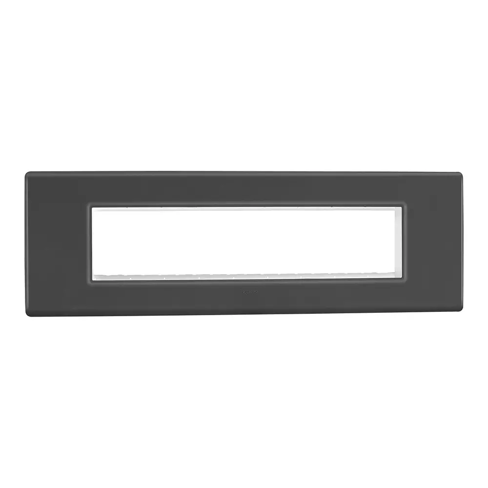 Legrand Cover Plate with Support Frame Allzy Matt Black 9 Module, 6813 18 (Pack of 5)