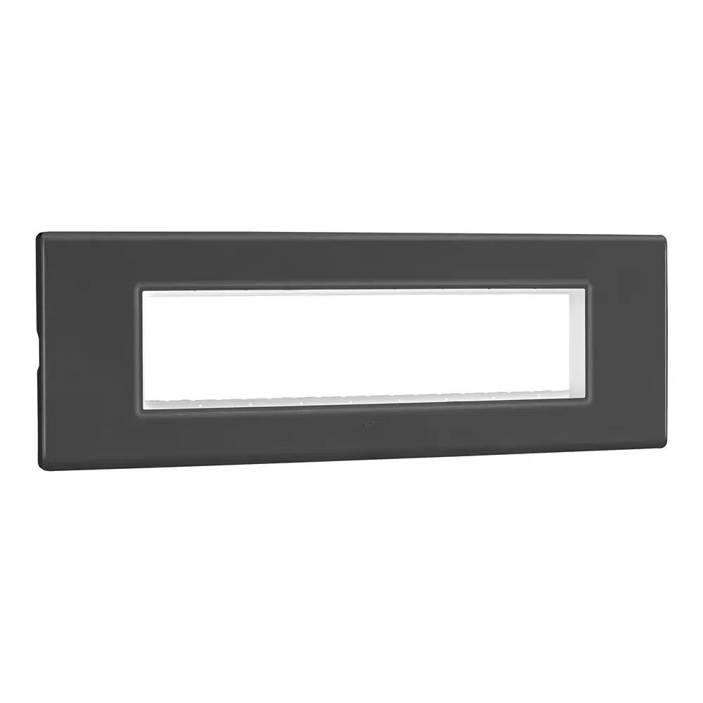 Legrand Cover Plate with Support Frame Allzy Matt Black 9 Module, 6813 18 (Pack of 5)