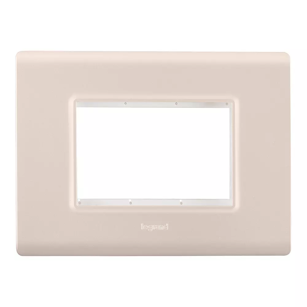 Legrand Cover Plate with Support Frame Allzy Rose Gold 3 Module, 6813 57 (Pack of 10)