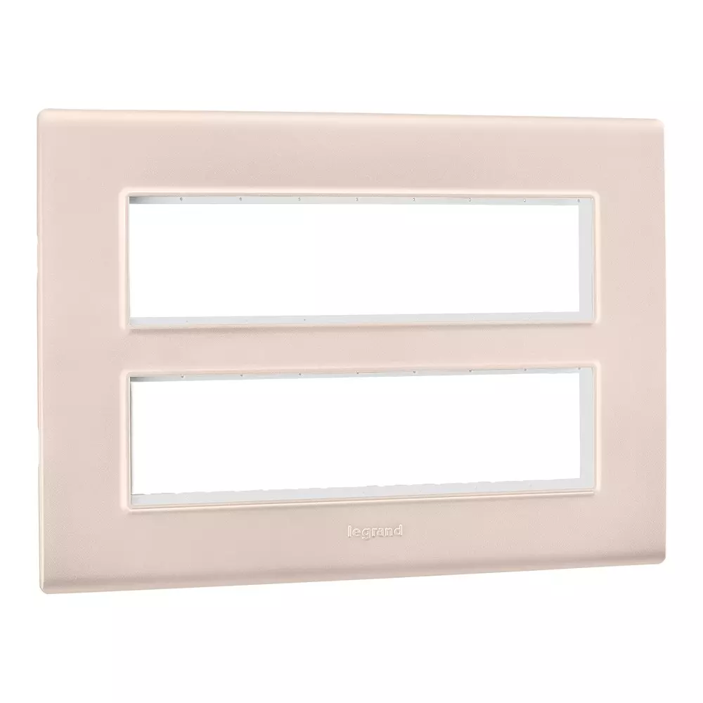 Legrand Cover Plate with Support Frame Allzy Rose Gold 16 Module, 6813 64 (Pack of 10)