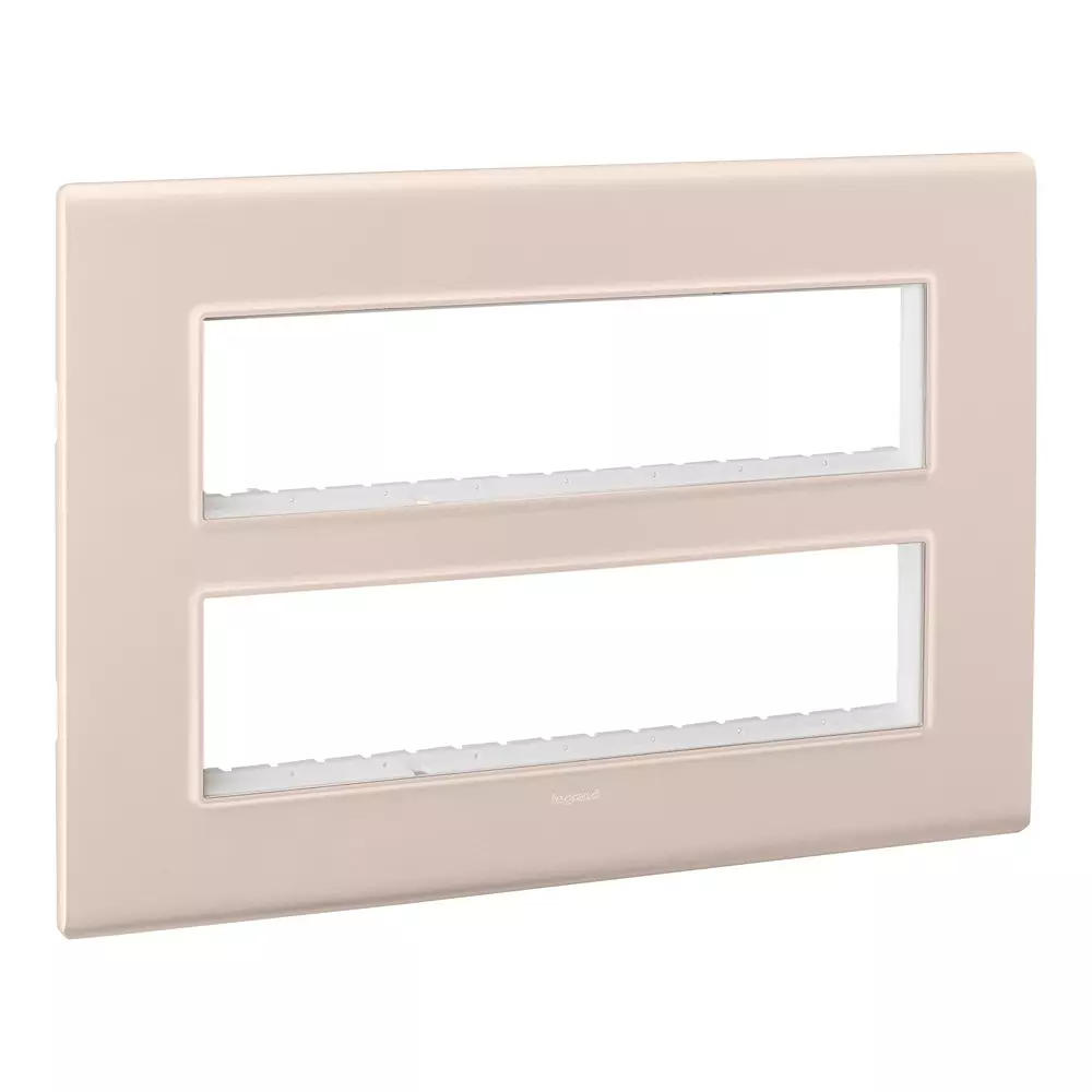 Legrand Cover Plate with Support Frame Allzy Rose Gold 16 Module, 6813 64 (Pack of 10)