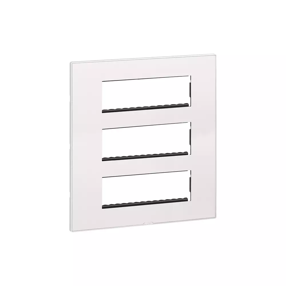 Legrand Cover Plate with Support Frame Myrius Classic White 18 Module, 6795 18