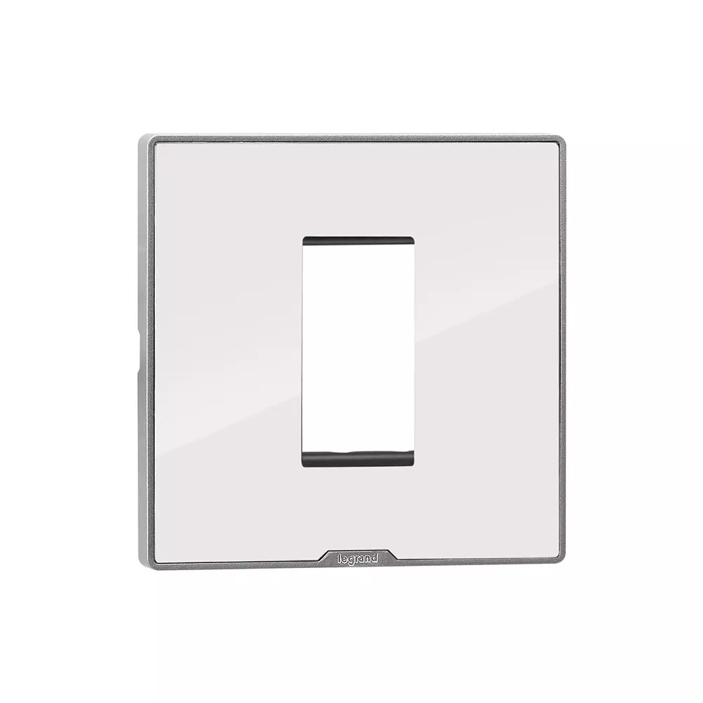 Legrand Cover Plate with Support Frame Myrius Ice White