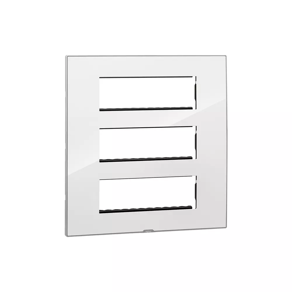 Legrand Cover Plate with Support Frame Myrius Ice White 18 Module, 6795 38