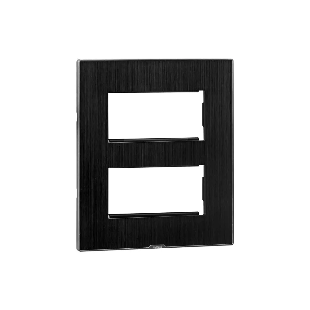 Legrand Cover Plate with Support Frame Myrius Dark Fade 2*4 Module, 6796 09