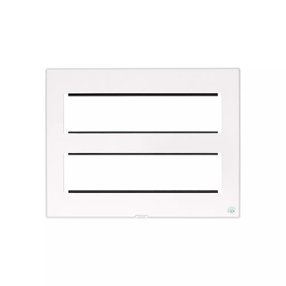 Legrand Anti-Bacterial Cover Plate with Support Frame Myrius Classic White 16 Module, 6793 56 (Pack of 10)