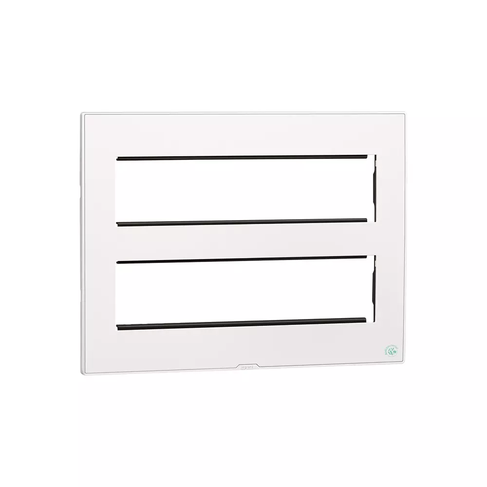 Legrand Anti-Bacterial Cover Plate with Support Frame Myrius Classic White 16 Module, 6793 56 (Pack of 10)