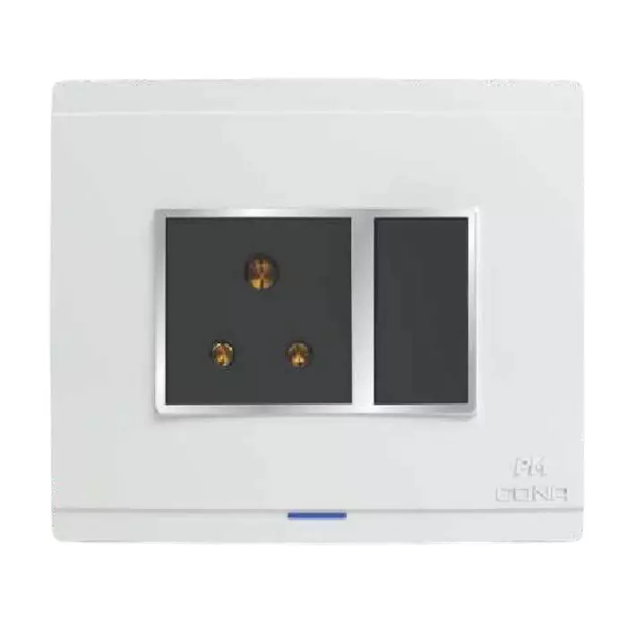 Cona POSH Cover Plates With Base Frame 2 M Smooth White Polycarbonate, 18902