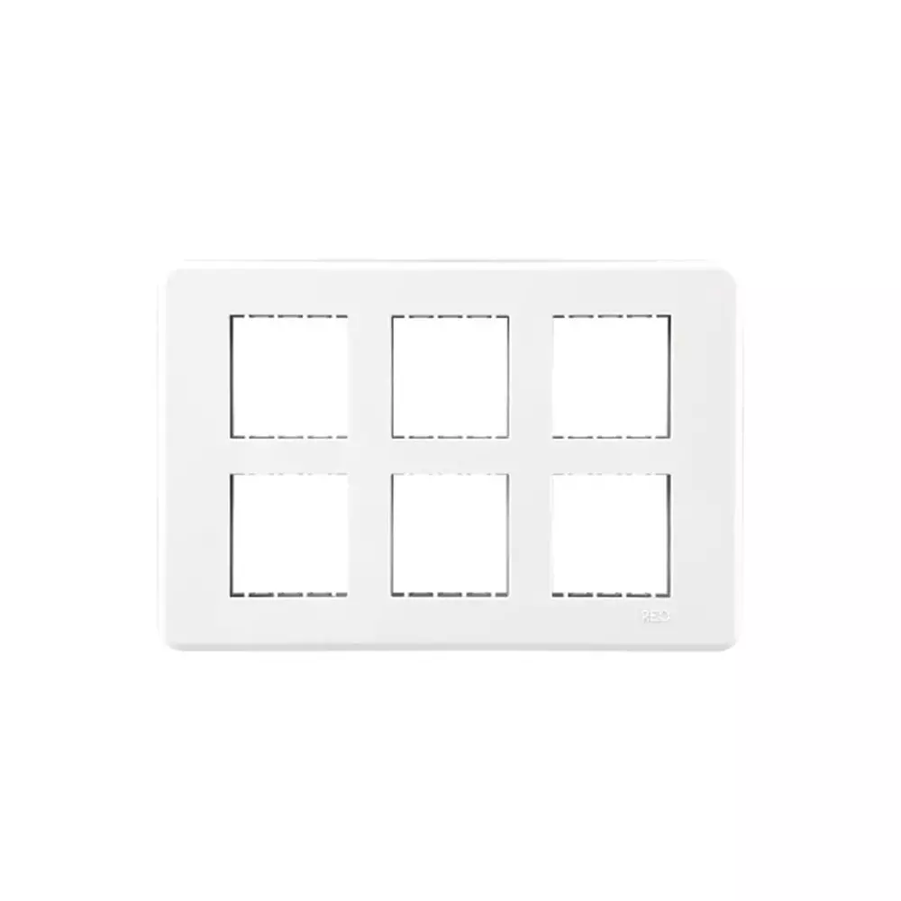 Reo by Havells Cover Plate 12 Module Polycarbonate Elegant White, AHRPLCWV12