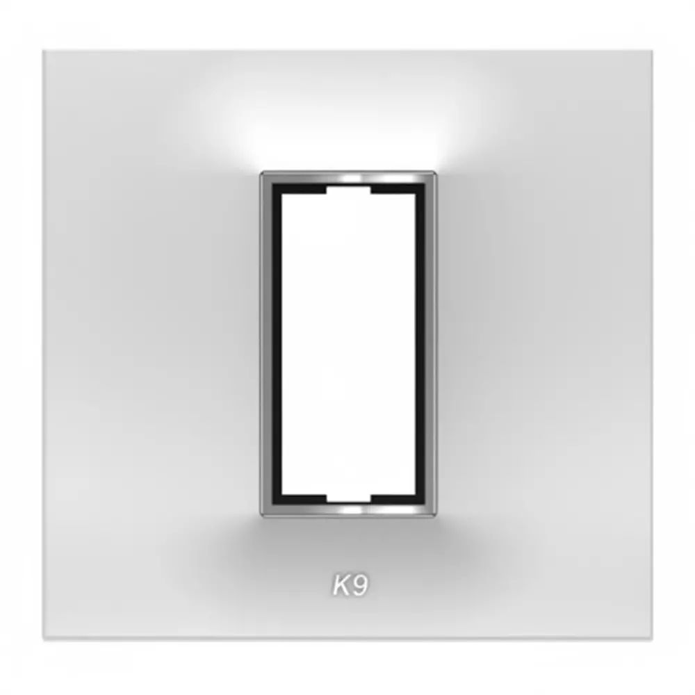 K9 Euro Chromeline White Cover Plate With Base Frame (Pack of 10)