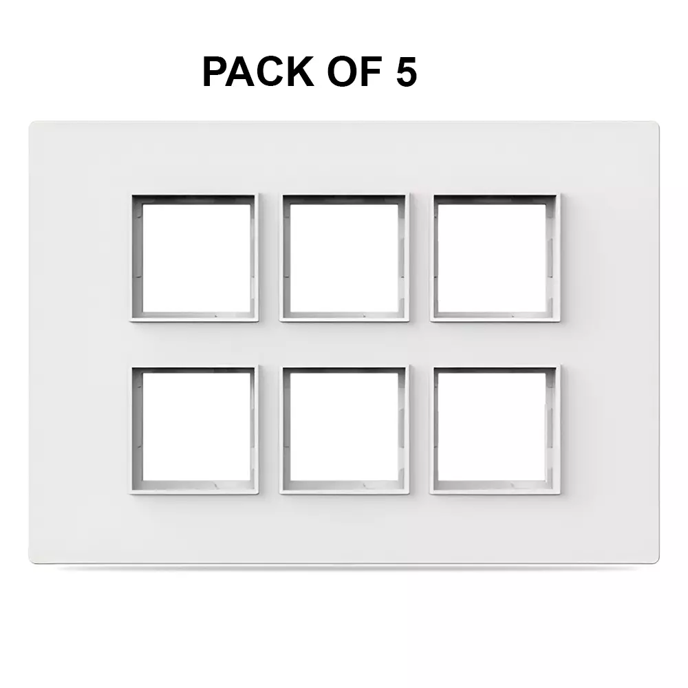 K9 Evoq Cover Plate With Base Frame Vogue 12 Module White, 9478 (Pack of 5)