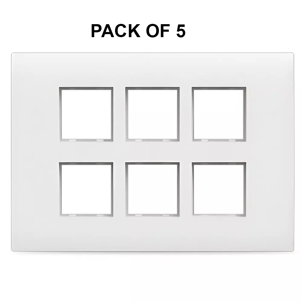 K9 Evoq Cover Plate With Base Frame Matrix 12 Module White, 9308 (Pack of 5)