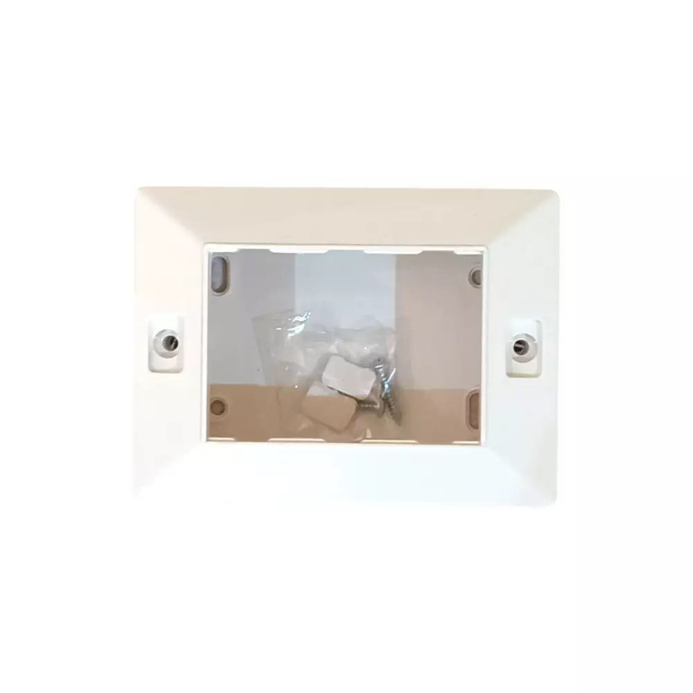 JAMSONS Surface Box with Plate 3 Module Vargin ABS White Color, JM-056 (Pack of 10)