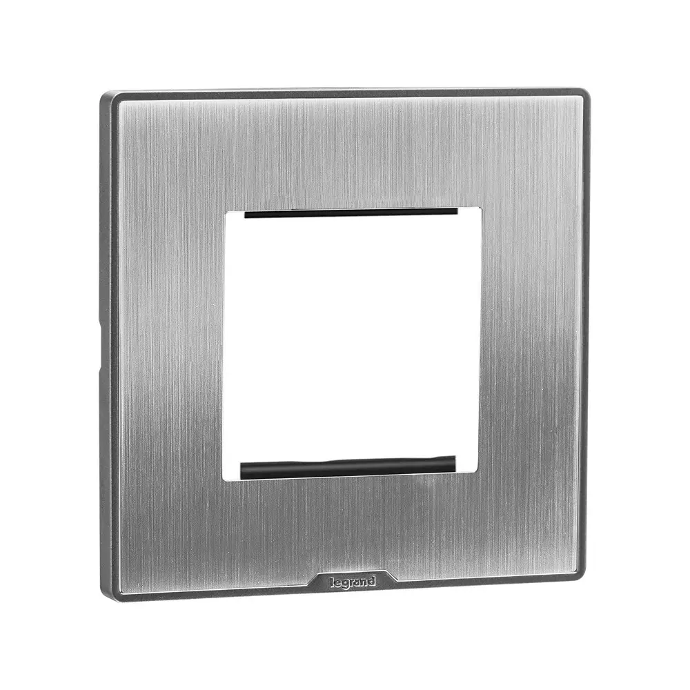 Legrand Myrius Series 2 M Modular Cover Plate with Frame High Grade Polycarbonate Sonic Silver, 6795 82