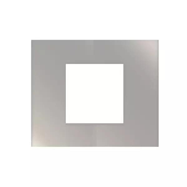 Goldmedal Curve Bella Cover Plate wtih Mounting Frame 93x86 mm 2 Module Metalik - Silver Streak Plastic for Commecial and Industrial Use, 30201