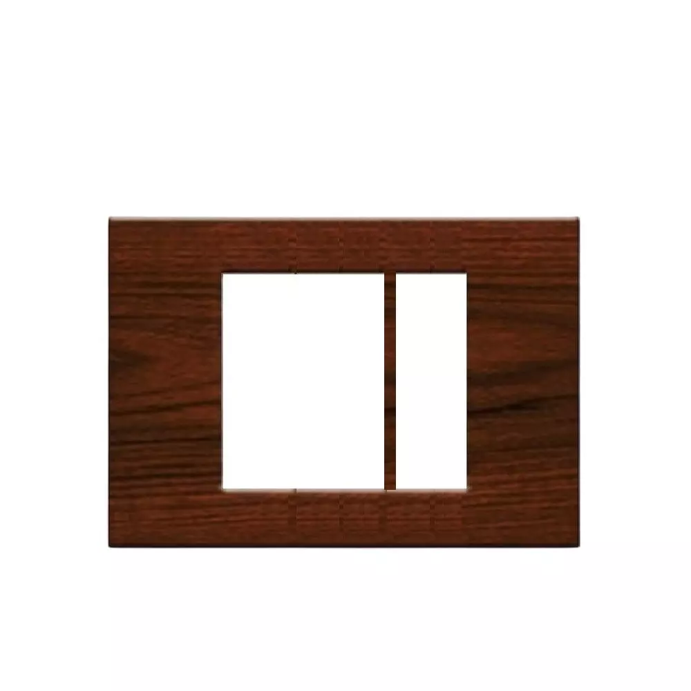 Goldmedal Curve Bella Cover Plate wtih Mounting Frame 125x86 mm 3 Module Antik Copper Plastic for Commecial and Industrial Use, 30301