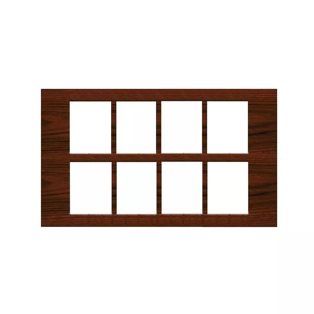 Goldmedal Curve Bella Cover Plate wtih Mounting Frame 268x155 mm 16 Module Antik Copper Plastic for Commecial and Industrial Use, 31601
