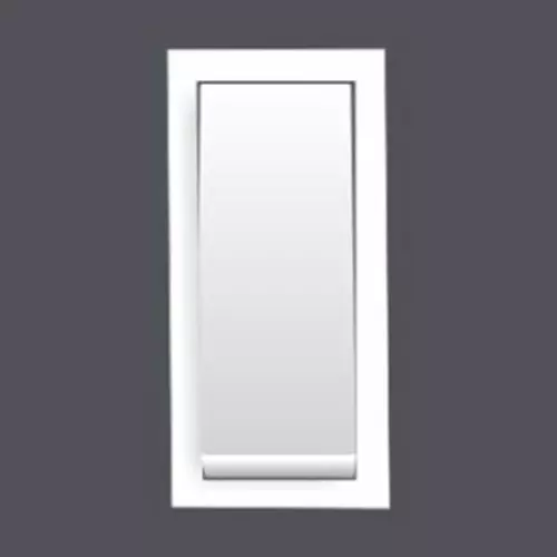 AP Magic Series Rider Switch Polycarbonate 1 Module 10 A 1-Way White, M003 (Pack of 20 Pcs)